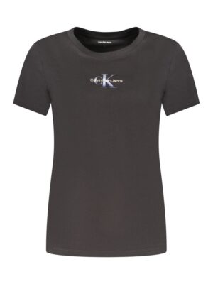 Calvin Klein Black Cotton Women T-Shirt