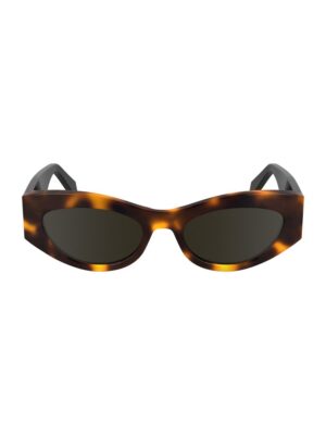 Calvin Klein Brown Haircalf Women Sunglasses
