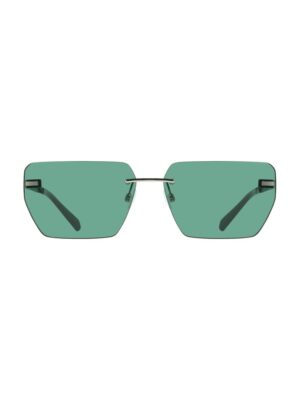 Calvin Klein Green Metal Men Sunglass