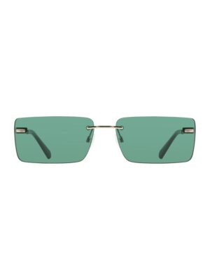 Calvin Klein Green Metal Women Sunglass