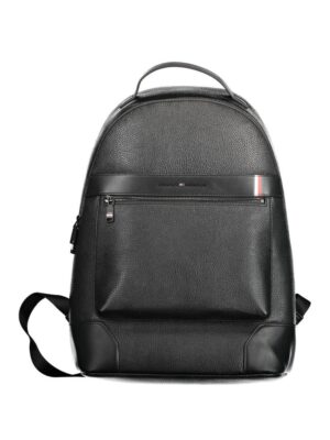Tommy Hilfiger Black Polyethylene Men Backpack