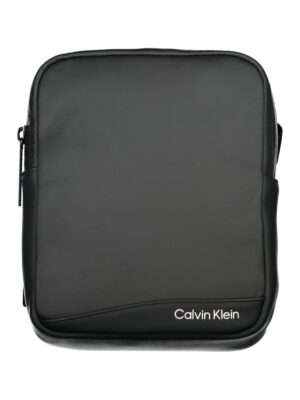 Calvin Klein Sleek Black Recycled Polyester Shoulder Bag