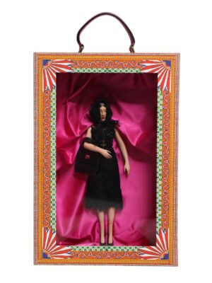 Dolce & Gabbana Black Dress Ceramic Porcelain Fashion Leather Sicily Dolls