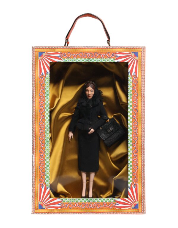 Dolce & Gabbana Black Dress Ceramic Porcelain Fashion Leather Sicily Dolls - Image 2