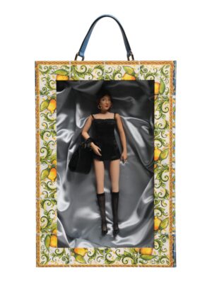 Dolce & Gabbana Black Dress Ceramic Porcelain Fashion Leather Sicily Dolls