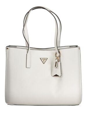 Guess Jeans White Polyethylene Handbag