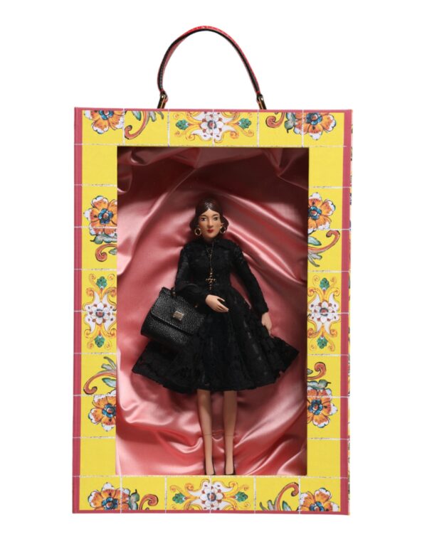 Dolce & Gabbana Black Dress Ceramic Porcelain Fashion Leather Sicily Dolls - Image 2
