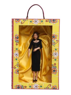 Dolce & Gabbana Black Dress Ceramic Porcelain Fashion Leather Sicily Dolls