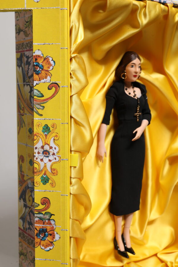 Dolce & Gabbana Black Dress Ceramic Porcelain Fashion Leather Sicily Dolls - Image 8