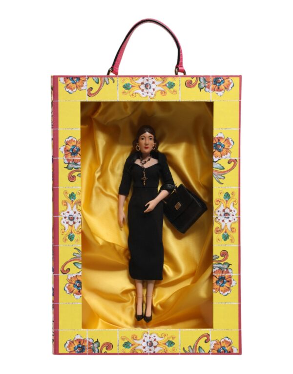 Dolce & Gabbana Black Dress Ceramic Porcelain Fashion Leather Sicily Dolls - Image 2