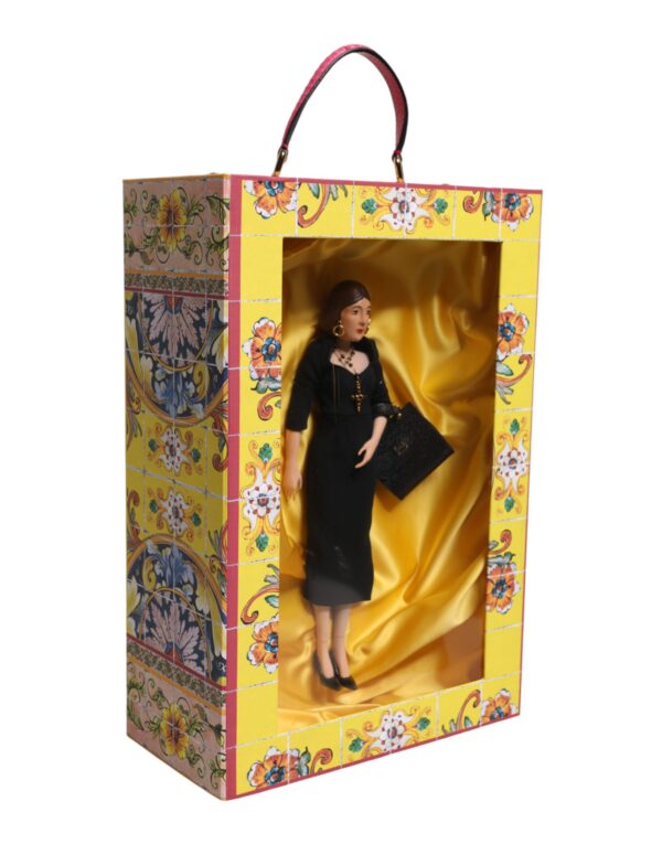 Dolce & Gabbana Black Dress Ceramic Porcelain Fashion Leather Sicily Dolls - Image 3