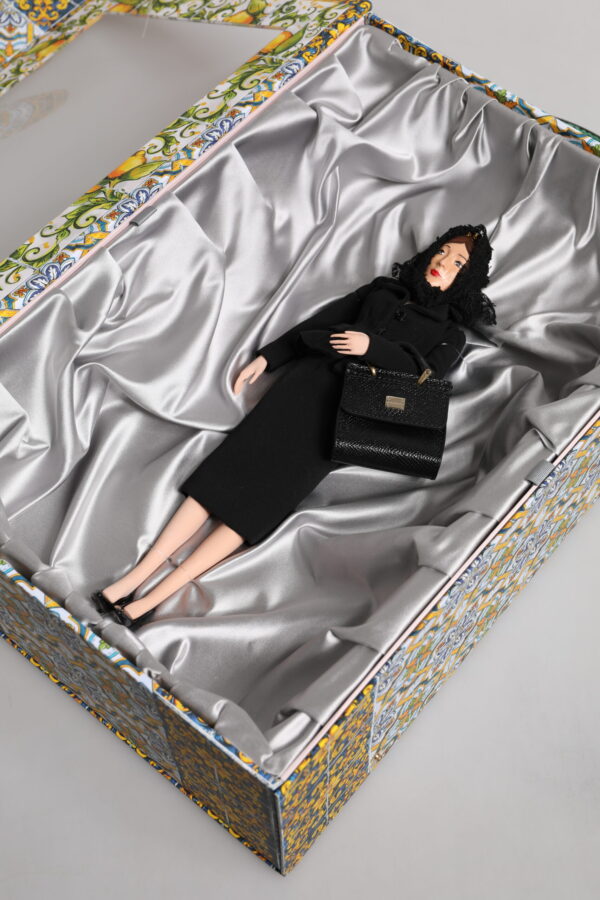 Dolce & Gabbana Black Dress Ceramic Porcelain Fashion Leather Sicily Dolls - Image 7