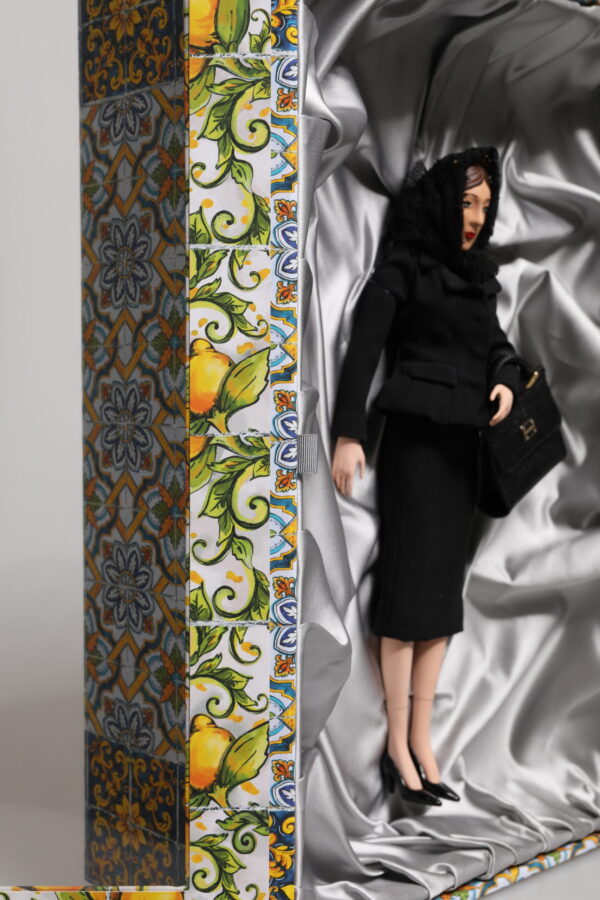Dolce & Gabbana Black Dress Ceramic Porcelain Fashion Leather Sicily Dolls - Image 8
