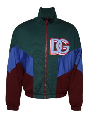 Dolce & Gabbana Multicolor Cotton Logo Full Zip Jacket