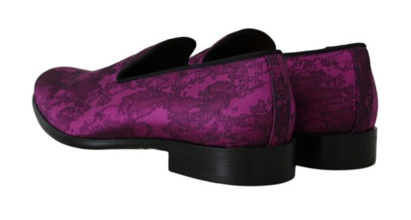 Dolce & Gabbana Elegant Silk-Wool Blend Loafers in Purple - Image 2