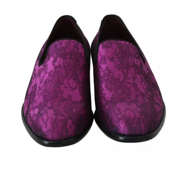 Dolce & Gabbana Elegant Silk-Wool Blend Loafers in Purple - Image 4