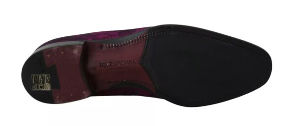 Dolce & Gabbana Elegant Silk-Wool Blend Loafers in Purple - Image 6