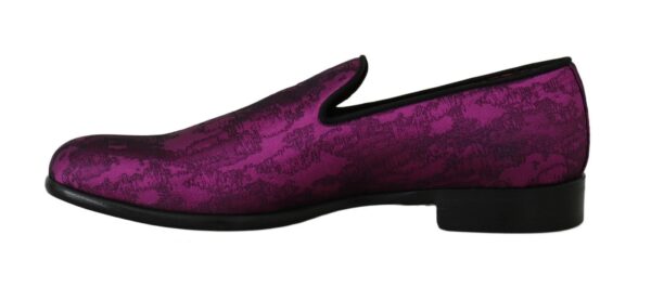 Dolce & Gabbana Elegant Silk-Wool Blend Loafers in Purple - Image 7