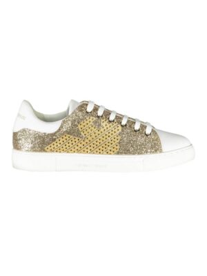 Emporio Armani Gold Polyester Women Sneaker