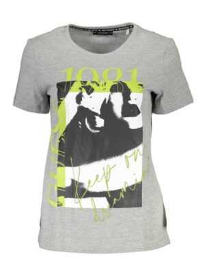 Guess Jeans Gray Cotton Women T-Shirt