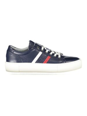 Tommy Hilfiger Blue Leather Men Sneaker