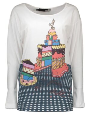 Love Moschino White Cotton Women Top