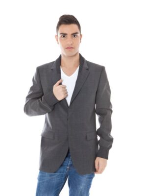Calvin Klein Gray Wool Men Jacket