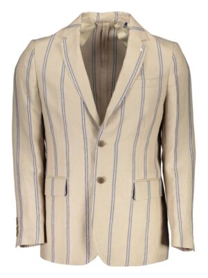 Gant Beige Linen Men Jacket