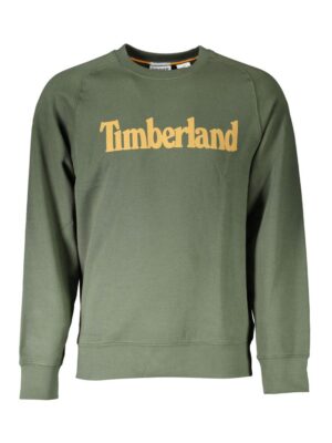 Timberland Green Round Neck Cotton Blend Sweater