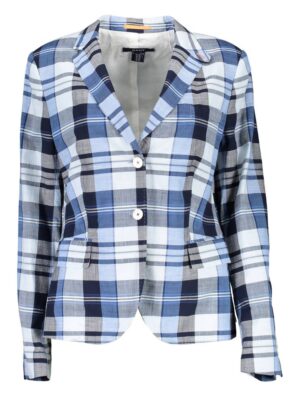 Gant Light Blue Cotton Women Jacket