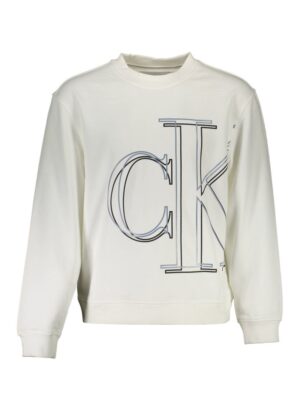Calvin Klein White Cotton Men Sweater
