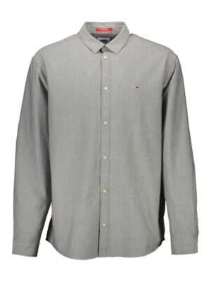 Tommy Hilfiger Gray Cotton Men Shirt