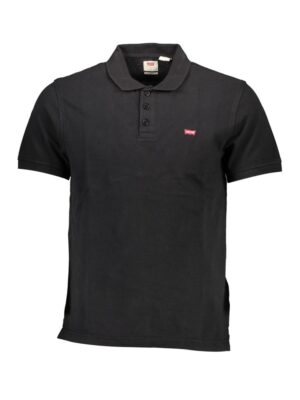 Levi's Black Cotton Men Polo Shirt