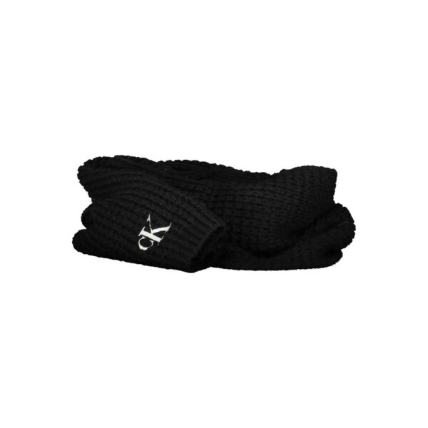 Calvin Klein Black Alpaca Women Scarf Set - Image 3