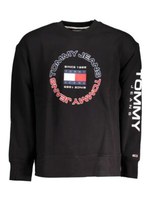 Tommy Hilfiger Black Cotton Men Sweater