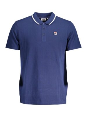 Fila Blue Cotton Men Polo Shirt