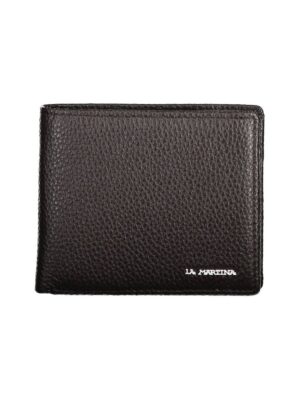 La Martina Brown Leather Men Wallet