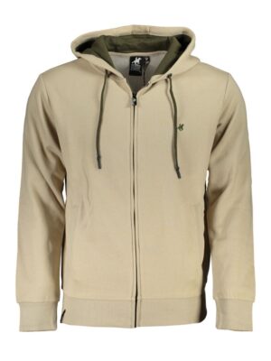 U.S. Grand Polo Chic Beige Hooded Zip Sweater