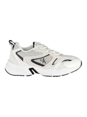 Calvin Klein Elegant White Sneakers with Contrast Details