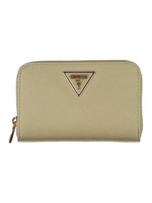 Guess Jeans Chic Emerald Zip Wallet with Multiple Compartments