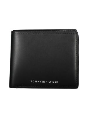 Tommy Hilfiger Elegant Black Leather Bifold Men's Wallet