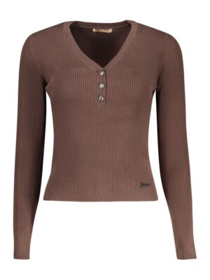 Guess Jeans Brown Viscose Sweater