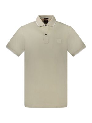 Hugo Boss Beige Cotton Men Polo Shirt