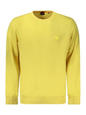 Hugo Boss Yellow Cotton Men Sweater