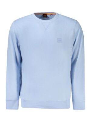 Hugo Boss Light Blue Cotton Men Sweater