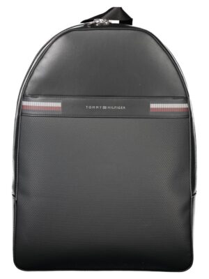 Tommy Hilfiger Black Polyethylene Men Backpack