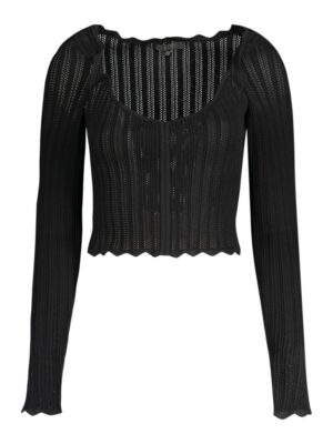 Guess Jeans Black Viscose Women Sweater