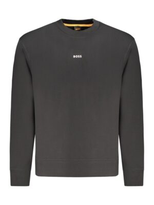Hugo Boss Black Cotton Men Sweater
