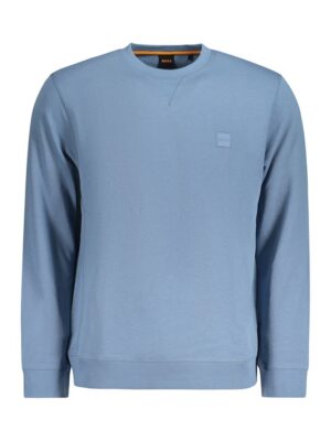 Hugo Boss Light Blue Cotton Men Sweater