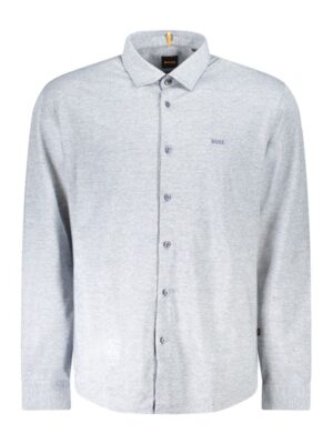 Hugo Boss Blue Cotton Men Shirt